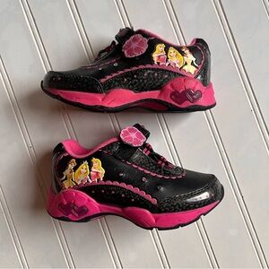 Disney princess light up shoes black and pink 8